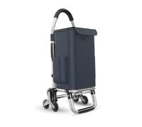 Carrello per la spesa pieghevole con 6 ruote, 36 l, grande capacità, leggero, per salire le scale, colore: rosso