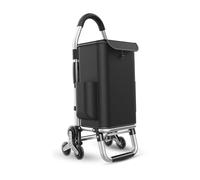 Carrello per la spesa pieghevole con 6 ruote, 36 l, grande capacità, leggero, per salire le scale, colore: rosso