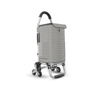 Carrello per la spesa pieghevole con 6 ruote, 36 l, grande capacità, leggero, per salire le scale, colore: rosso