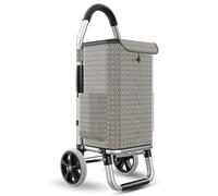 Carrello per la spesa pieghevole di alta qualità, da 36 l, leggero, a 2 ruote, con design a scacchiera resistente, facile da riporre e resistente per fare acquisti senza sforzo.