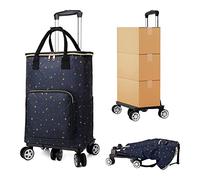 Carrello per la spesa pieghevole, grande carrello a spinta con borsa impermeabile rimovibile, leggero, per una facile mobilità e una comoda conservazione