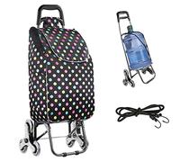 Carrello per la spesa pieghevole, leggero, capacità 40 l, impermeabile, per scale, portatile, ideale per un facile trasporto