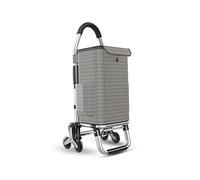 Carrello per la spesa pieghevole leggero, telaio in lega di alluminio, capacità 36 l, borsa impermeabile staccabile, ruote triangolari, carrello della spesa portatile per acquisti e commissioni facili