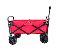 Carrello per la spesa pieghevole portatile - Robusto carrello da giardino con ruote da 23,4 cm per campeggio all'aperto e shopping - dispone di doppi freni e cuscinetti a sfera per un uso regolare