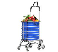 Carrello per la spesa pieghevole resistente, capacità di carico 60 kg, portatile, 106 x 32 x 55 cm, ideale per il trasporto di generi alimentari, spiaggia e uso esterno (colore: B)