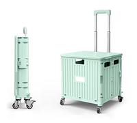 Carrello per la spesa pieghevole, rosa, portatile, da giardino, picnic e campeggio, con ruote, ideale per il campeggio, pieghevole per un facile trasporto
