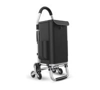 Carrello per la spesa pieghevole, telaio in alluminio leggero, borsa impermeabile staccabile, design a scacchiera, carrello portatile con ruote triangolari in cristallo, capacità 36 l