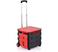 Carrello per la spesa resistente, regolabile in altezza, pieghevole, compatto, perfetto per la spesa e le commissioni