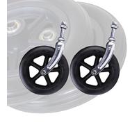 carrello per la spesa ruote in plastica 2 ruote in PVC for sedia girevole da 6 pollici, 7 pollici e 8 pollici, ruota anteriore for deambulatore, ruota solida di ricambio con forcella anteriore in acci