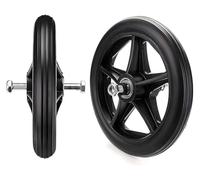 carrello per la spesa ruote in plastica Ruote di ricambio for deambulatori da 6/7/8 pollici, pneumatici pieni for sedie a rotelle Fronters, ruote in gomma antiscivolo for deambulatori, set da 2/grigio