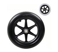 carrello per la spesa ruote in plastica Ruote posteriori solide da 12 pollici grigio/nero, ruote for sedia a rotelle con foro for asse da 12 mm, antiscivolo con carico massimo di 120 kg, due set/grigi