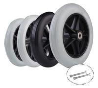 carrello per la spesa ruote in plastica Set di 2 girevoli for sedie a rotelle, deambulatore in PVC, ruote anteriori, ruote posteriori, ruote for sedie a rotelle, ausili for la deambulazione, carrelli