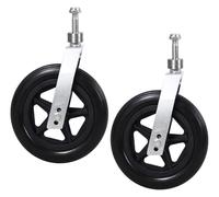 carrello per la spesa ruote in plastica Set di 2 ruote Walker, ruote anteriori di ricambio con pneumatici pieni, antiusura e antiscivolo, girevoli a 360° con forcella anteriore in lega di alluminio, n