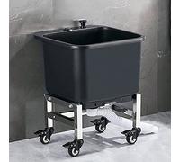 Carrello per lavanderia, lavello per mocio commerciale con vasca profonda e ruote, lavello per mocio per lavanderia, stazione di lavaggio per garage, lavello di servizio indipendente con vasca rimov