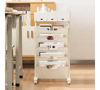 Carrello per libreria, organizer mobile di grande capacità, portaoggetti staccabile per libri per bambini, portariviste con ruote multiuso, carrello a rotelle per casa e scuola