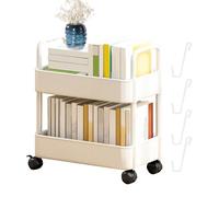 Carrello Per Librerie - Rack Di Archiviazione Multiuso, Organizzatore Di Libri | Carrelo Di Carello Per Le Ruote, Snack E Snack E Per Conservare Una Varietà Di Articoli Come Giocattoli, Strume