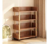 Carrello per libri a rotelle con ruote, libreria mobile, scaffale moderno per libreria, scaffali per piccoli spazi, angolo camera da letto, ufficio