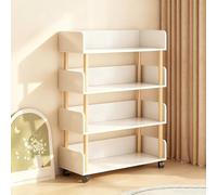 Carrello per libri a rotelle con ruote, libreria mobile, scaffale moderno per libreria, scaffali per piccoli spazi, angolo camera da letto, ufficio