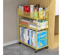 Carrello per libri mobile con ruote bloccabili, organizer per ufficio e casa, grande carrello in metallo per l'accesso ai documenti