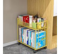 Carrello per libri mobile con ruote bloccabili, organizer per ufficio e casa, grande carrello in metallo per l'accesso ai documenti