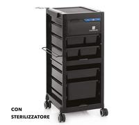 Carrello per parrucchiere con sterilizzatore UV
