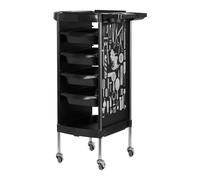 Carrello per parrucchiere Gabbiano X11-9 con Grafica Bianca