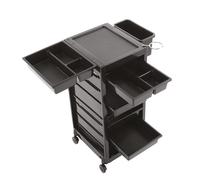 Carrello per parrucchiere porta attrezzi nero