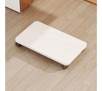 Carrello per piantare in legno bianco con ruote Scaffale quadrato per stampante EasyMove, 45 x 30 cm, pallet per piante per trasporto e organizzazione.