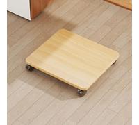 Carrello per piantare in legno naturale con ruote Supporto mobile per stampante quadrata domestica Pallet di rotolamento per un facile trasporto 40 x 35 cm fioriera