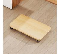 Carrello per piantare in legno naturale con ruote, supporto mobile quadrato per riporre la casa, scaffale per stampante EasytoMove, 45 x 30 cm, pallet per il trasporto