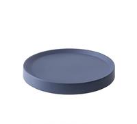 Carrello per piante con rotelle, sottovaso rotondo in plastica, ruote nascoste, porta vaso da interno/esterno, grigio scuro, 22 cm, perfetto per un facile trasporto e nizzazione delle piante