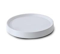 Carrello per piante con ruote nascoste, 22 cm, grigio con vassoi, trasportatore per vasi da interno/esterno, sottovaso rotondo in plastica, perfetto per un facile movimento delle piante.