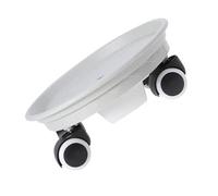 Carrello per piante con ruote per uso intensivo, Supporto for vasi e piante con ruote for interni ed esterni, bianco e nero(White)