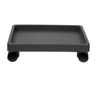 Carrello per Piante con Ruote, Vassoio Sottovaso Mobile in Plastica Nero | Base Rettangolare Rinforzata per Vasi da Giardino, Facile da Pulire, Alta Capacità di