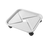 Carrello per piante mobile con ruote, universale, per vasi da fiori su vassoio arrotolabile, in plastica resistente, supporto per piante (26,7 cm), per interni ed esterni