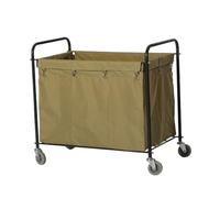 Carrello per pulizie in acciaio inossidabile resistente Carrello di servizio in camera per hotel Pulizia e manutenzione efficienti Carrello multiuso Carrello in tessuto durevole per servizi di