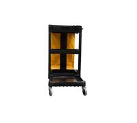 Carrello per pulizie Janitor Rubbermaid nero - ruote 2 fisse 2 mobili 116,8x55,2x97,5 cm - 1805985