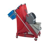 Carrello per Pulizie QO-Kart Multi Due Salvaspazio Taxon - 42x99x108 cm - 43032.