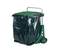 Carrello per Rifiuti con Ruote - Modello BI011020 - Realizzato in Plastica Resistente e Metallo - Chiusura Pratica e Facile Trasporto - 53 x 38 x 90 cm - Ideale per il Giardino - Bikain