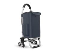 Carrello per salire le scale a 6 ruote, telaio in alluminio resistente con borsa rimovibile, facile per generi alimentari e shopping, design manovrabile.