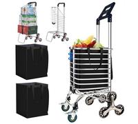 Carrello per salire le scale, resistente, 35 l, pieghevole, per viaggi, spesa, ufficio e libri, design portatile e versatile