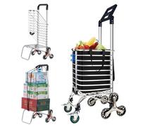 Carrello per salire le scale resistente 35L Capacità Portatile Pieghevole Utility Trolley per Viaggi Alimentari Shopping Trasloco Stoccaggio Ufficio File