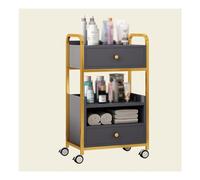 Carrello per salone di bellezza con freni, ruote universali, ripiani a più livelli e contenitore per attrezzi rimovibile, facile da montare per saloni e hotel