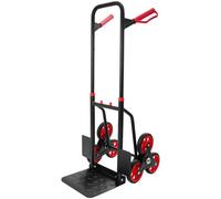 Carrello per scale da 150 kg, impilabile, carrello per il trasporto delle scale, pieghevole, colore: nero