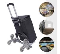 Carrello per scale pieghevole portatile Carrello per bagagli in alluminio per carichi pesanti per traslochi con 6 ruote e 4 ruote universali