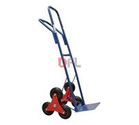 CARRELLO PER SCALE PORTASACCHI IN ACCIAIO VERNICIATO 6 RUOTE PIENE KG. 120