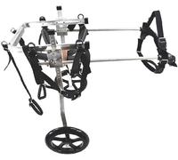 Carrello per sedia a rotelle per cani di taglia media/grande, supporto in alluminio per zampe posteriori disabili, bretelle regolabili per gambe, facile da montare e comoda vestibilità