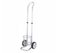 Carrello per serbatoio di ossigeno, altezza regolabile, in alluminio, leggero, portatile, per cliniche, adatto per serbatoi da 14,6 cm