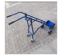 Carrello per serbatoio di ossigeno, pieghevole, in acciaio, con 4 ruote e catena di sicurezza per un trasporto sicuro in ambienti medici e industriali