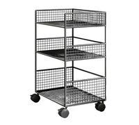 Carrello per snack struttura mobile con ruote a 3 piani | Carrello da comodino per bambini, per snack, cucina, pulizia, università, residenza, lavanderia, aula,
